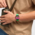 Swatch Swatch Square Bioceramic Standard SO34Z102 кварцевые женские часы часы, крупный план цветной циферблат